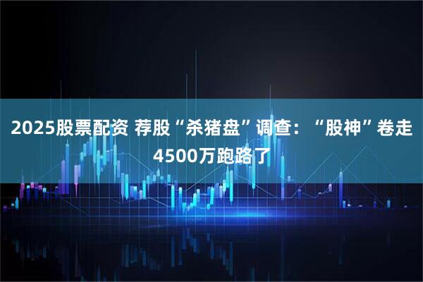2025股票配资 荐股“杀猪盘”调查：“股神”卷走4500万跑路了